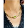Image 8 : 18K Gold Peridot Cuban Link Necklace