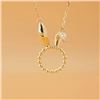 18K Gold Diamond Circle Necklace