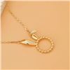 Image 2 : 18K Gold Diamond Circle Necklace