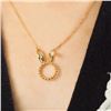 Image 4 : 18K Gold Diamond Circle Necklace