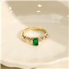 Image 2 : 18k Gold Emerald Ring