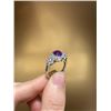 18k Gold Unheated Sapphire and Diamond Ring