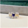 Image 1 : 18K Gold Sapphire Heart Ring