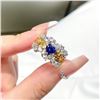 Image 3 : 18K Gold Sapphire Heart Ring