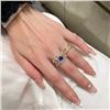 Image 7 : 18K Gold Sapphire Heart Ring
