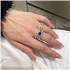 Image 8 : 18K Gold Sapphire Heart Ring