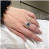 Image 9 : 18K Gold Sapphire Heart Ring