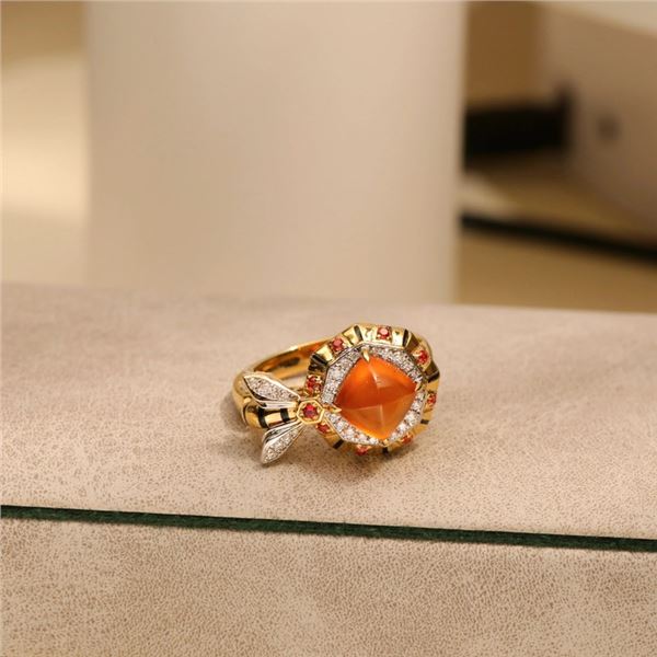 18K Gold Fanta Stone Ring