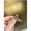 Image 2 : 18K Gold Sandstone Green Gemstone Band Ring