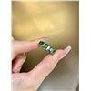 Image 3 : 18K Gold Sandstone Green Gemstone Band Ring