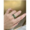 Image 5 : 18K Gold Sandstone Green Gemstone Band Ring