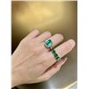 Image 6 : 18K Gold Sandstone Green Gemstone Band Ring