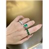 Image 7 : 18K Gold Sandstone Green Gemstone Band Ring