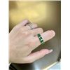 Image 8 : 18K Gold Sandstone Green Gemstone Band Ring