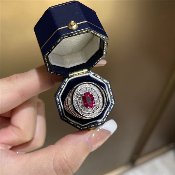 18K Gold Unheated Ruby Ring