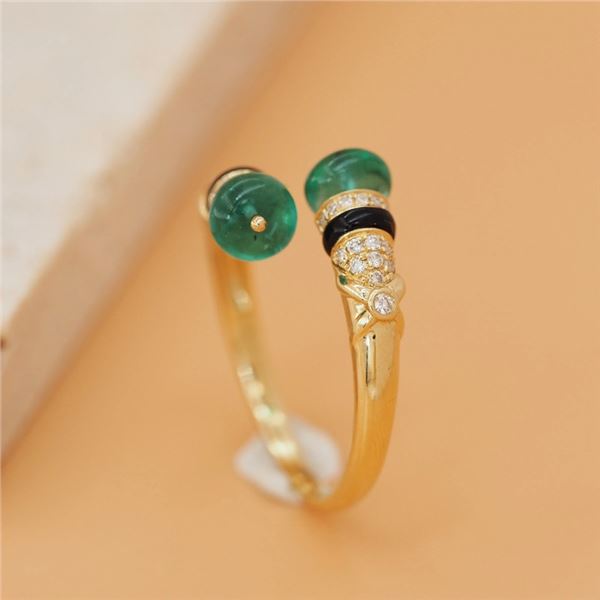 18K Gold Emerald Ring