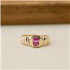 Image 2 : 18K Gold Pink Sapphire Ring