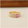 Image 2 : 18K Gold Pink Sapphire Ring