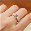 Image 4 : 18K Gold Pink Sapphire Ring