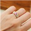 Image 5 : 18K Gold Pink Sapphire Ring