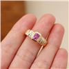 Image 4 : 18K Gold Pink Sapphire Ring