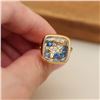 Image 3 : 18K Gold Sapphire Star Ring
