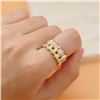 Image 3 : 18K Gold Diamond Woven Ring
