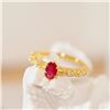 Image 2 : 18K Gold Ruby Ring