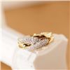 Image 1 : 18K Gold Diamond Woven Ring