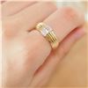 Image 4 : 18K Gold Diamond Striped Ring