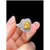 Yellow Diamond Y-Shaped Ring