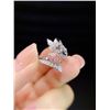 Pink Marquise Diamond Leaf Ring