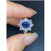 Oval Blue Sapphire Y-Shank Ring