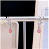 Pink Diamond Teardrop Earrings