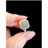 Image 1 : Green Diamond Engagement Ring