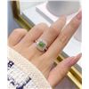 Image 2 : Green Diamond Engagement Ring