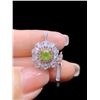 Image 1 : Green and Yellow Diamond Engagement Ring