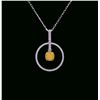 Image 1 : Yellow Diamond Circle Necklace