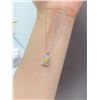Image 1 : Yellow Diamond Small Square Pendant Necklace