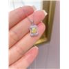 Image 2 : Yellow Diamond Small Square Pendant Necklace