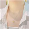 Image 3 : Yellow Diamond Small Square Pendant Necklace