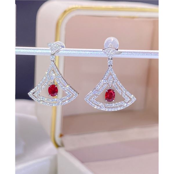 Ruby and Diamond Earrings