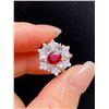 Image 1 : Mozambique Ruby Floral Halo Ring