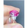 Image 2 : Unheated Hot Pink Spinel Three-Stone Ring