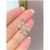 Image 1 : Fancy Yellow Diamond Six-Petal Flower Pendant