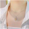 Image 3 : Fancy Yellow Diamond Six-Petal Flower Pendant