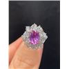 Image 1 : Unheated Pink Sapphire French Cluster Ring