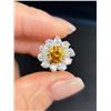 Image 2 : Yellow Diamond Flower Halo Ring