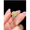 Heart-Shaped Yellow Diamond Double-Halo Ring