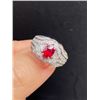 Natural Unheated â€œPigeonâ€™s Bloodâ€ Ruby PavÃ© Wide 
